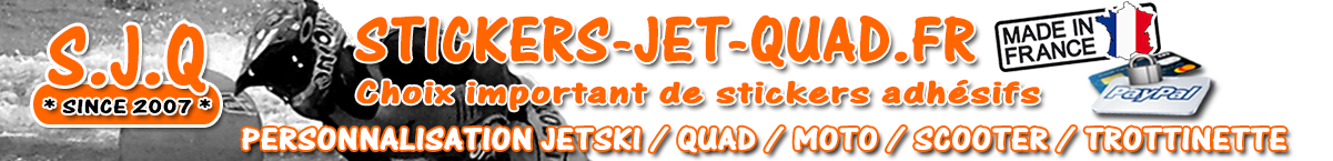 Vente de stickers adhésifs tuning et racing jet ski quad moto scooter et trottinette